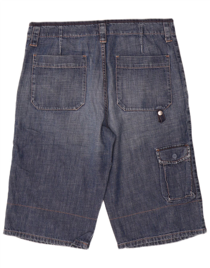 Pantaloni scurți din denim cargo Sisley pentru bărbați IT 48 Medium W34 Bumbac albastru