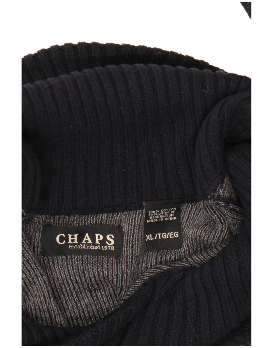 Pulover pentru bărbați CHAPS, cu gât șal, XL, bleumarin, pete