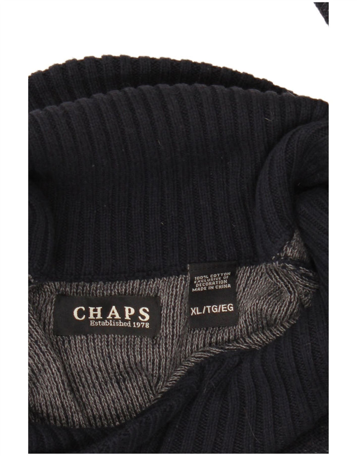 Pulover pentru bărbați CHAPS, cu gât șal, XL, bleumarin, pete