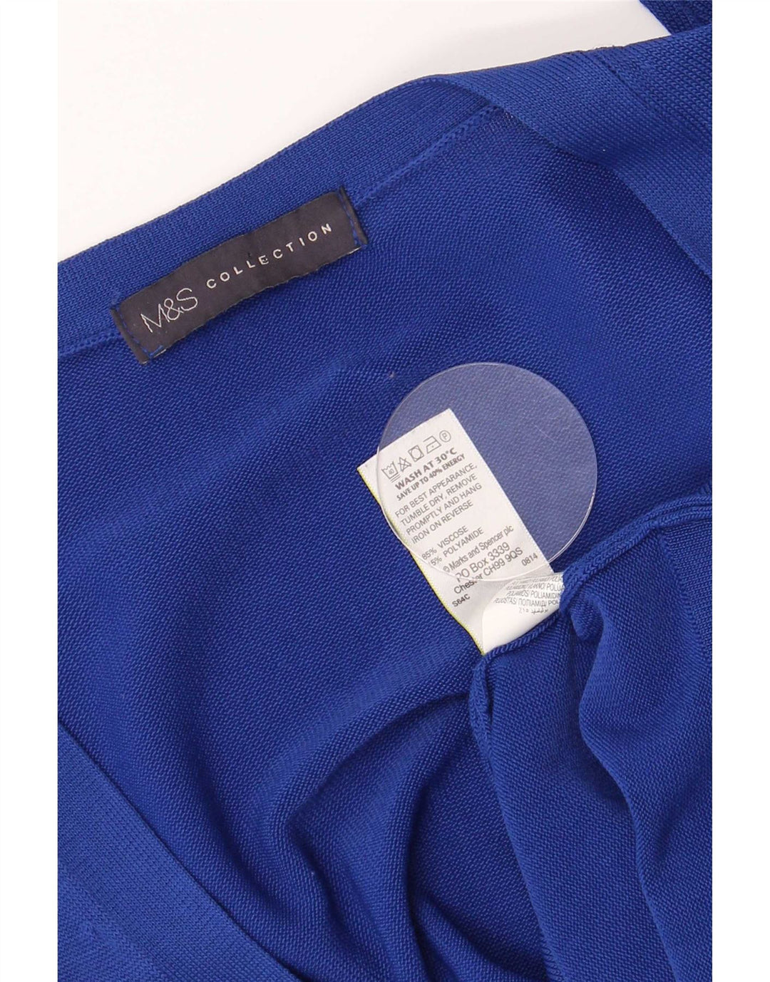 Pulover cardigan pentru femei Marks & Spencer, cu ajustare normală, UK 14, albastru mediu