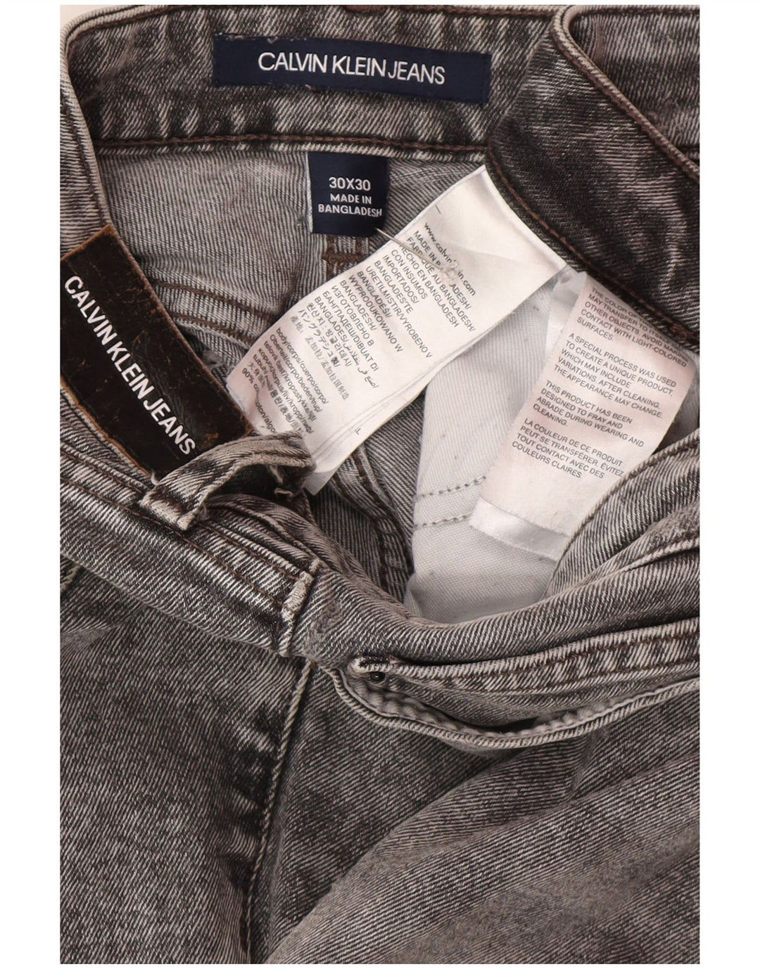 Calvin Klein Blugi skinny distressed pentru femei W30 L30 bumbac gri