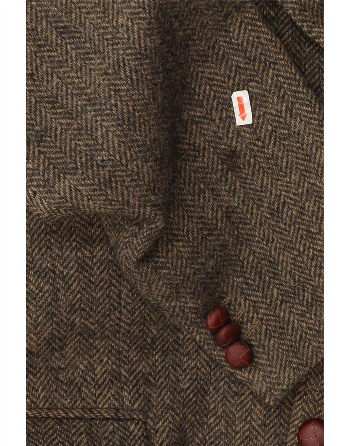 Jachetă Boggi pentru bărbați, cu 3 nasturi, IT 54 2XL, lână gri Herringbone