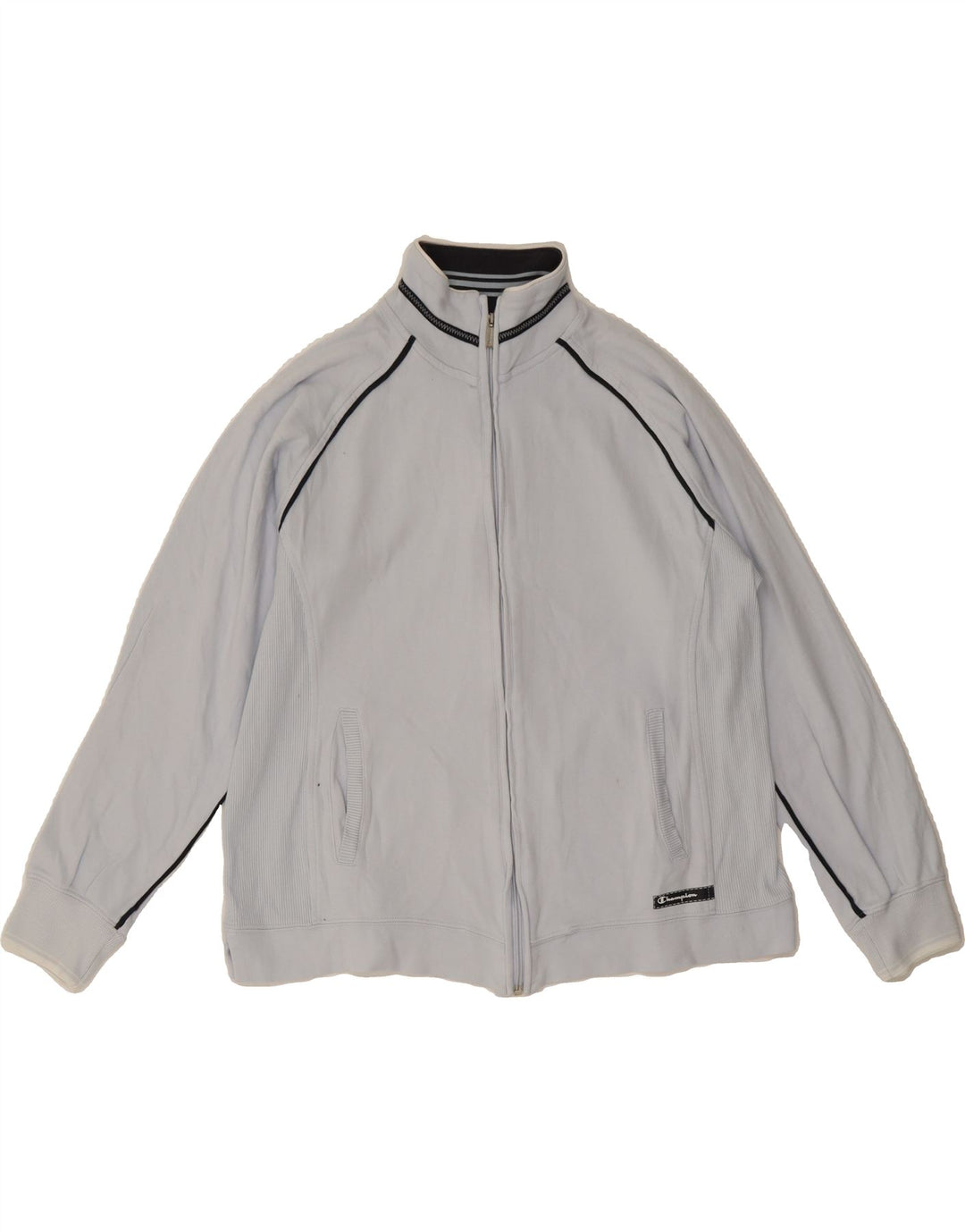 CHAMPION Womens Tracksuit Top Jacket UK 14 Medium Blue Cotton Vintage Champion and Second-Hand Champion from Messina Hembry 
