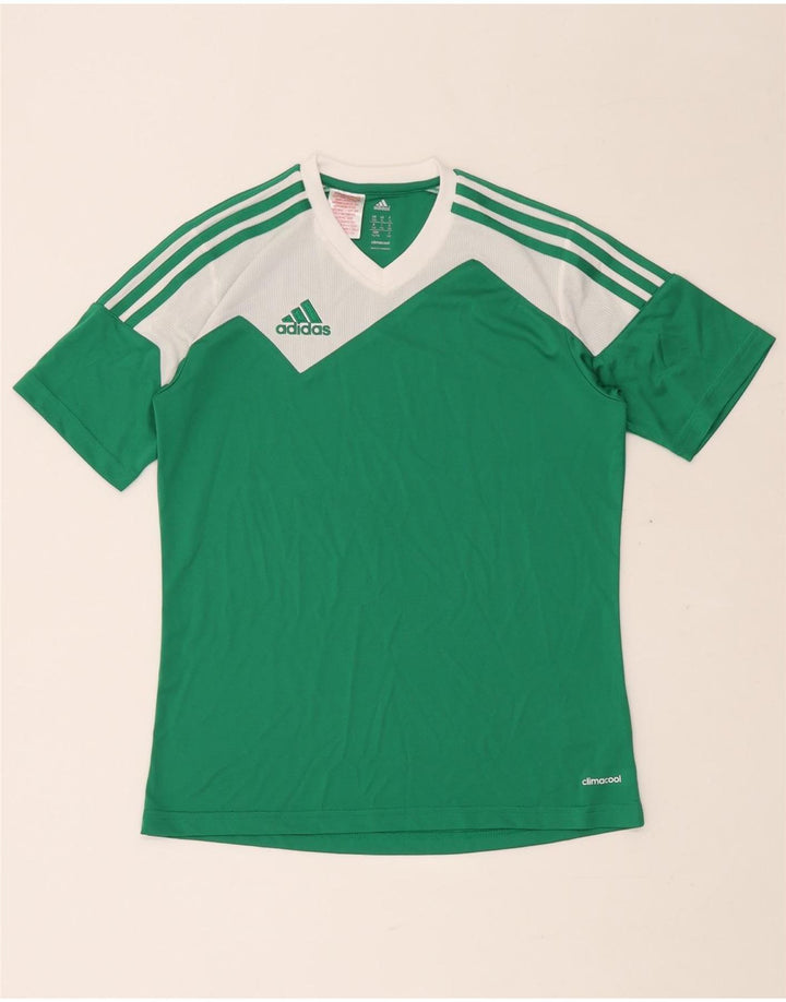 Tricou Climacool ADIDAS pentru băieți Top 13-14 ani XL Verde Colorblock