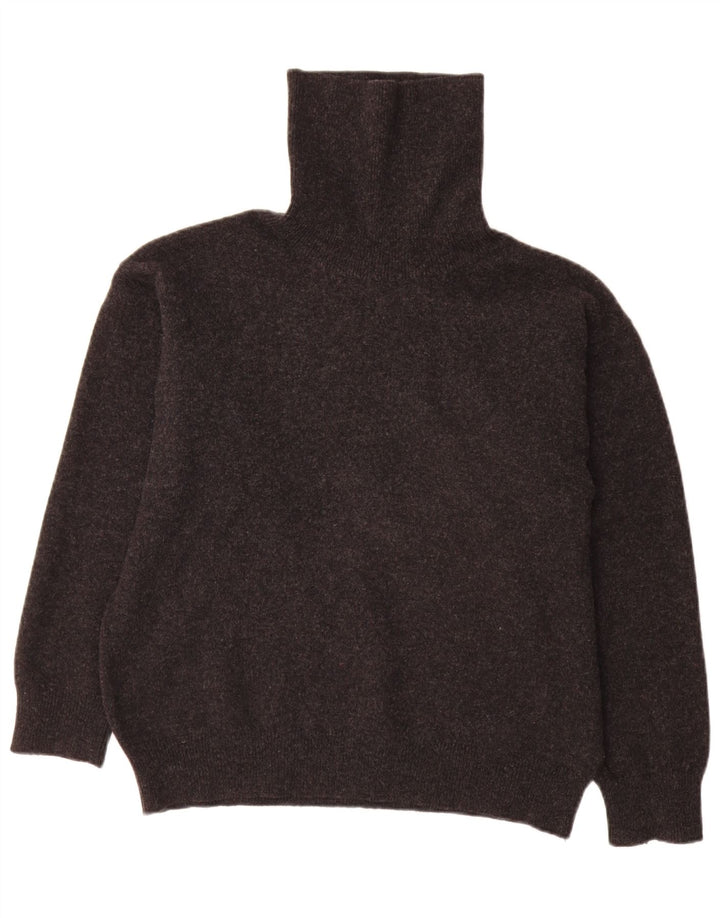 QUIILL'S WOOLEN MARKET Pulover pentru bărbați cu gât rulat, lână de miel mare, gri
