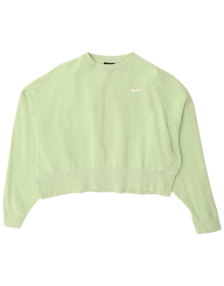 Pulover supradimensionat pentru femei NIKE UK 10 Bumbac verde mic