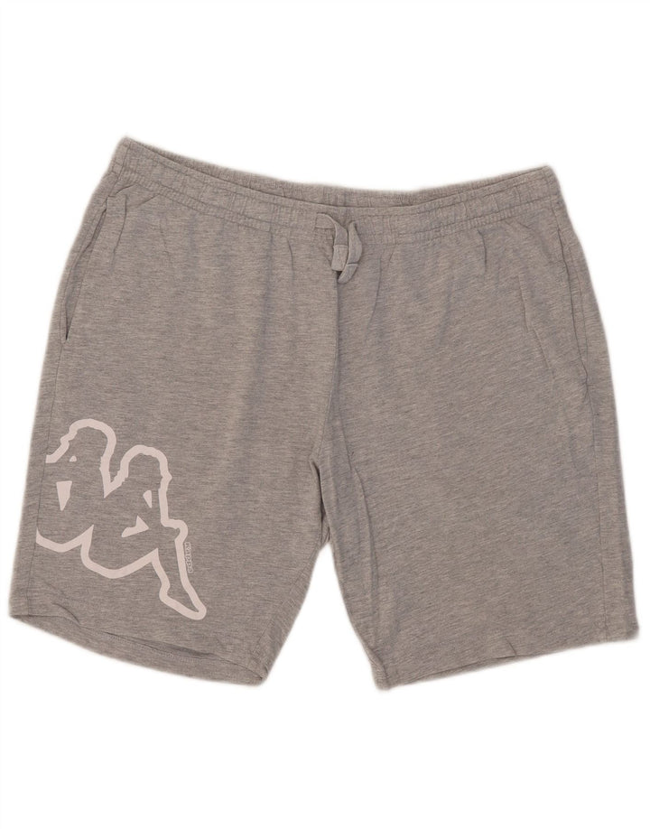 Pantaloni scurți de sport grafic Kappa XL bumbac gri