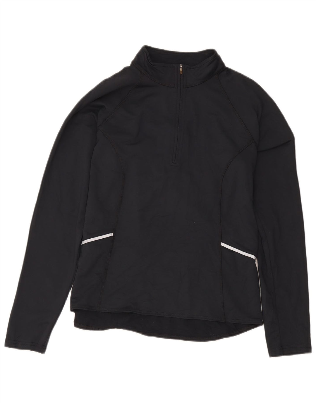 L.L.Bean pentru femei, cu fermoar și gât, pulover, trening Top UK 14 Medium Black Nylon