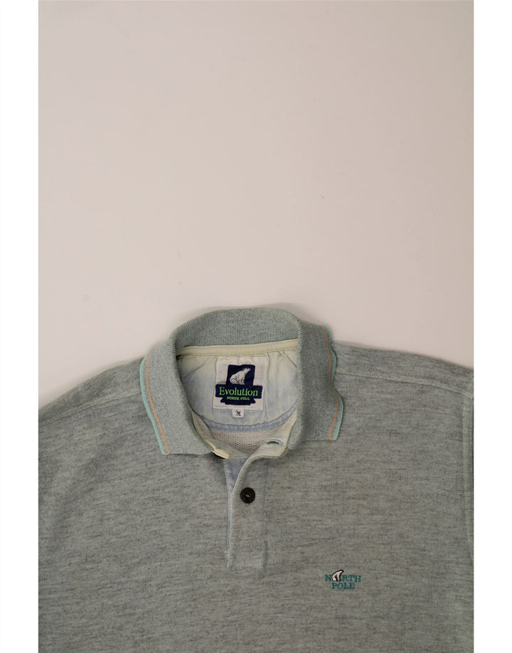 NORTH POLE Mens Polo Neck Jumper Sweater Medium Grey Vintage North Pole and Second-Hand North Pole from Messina Hembry 