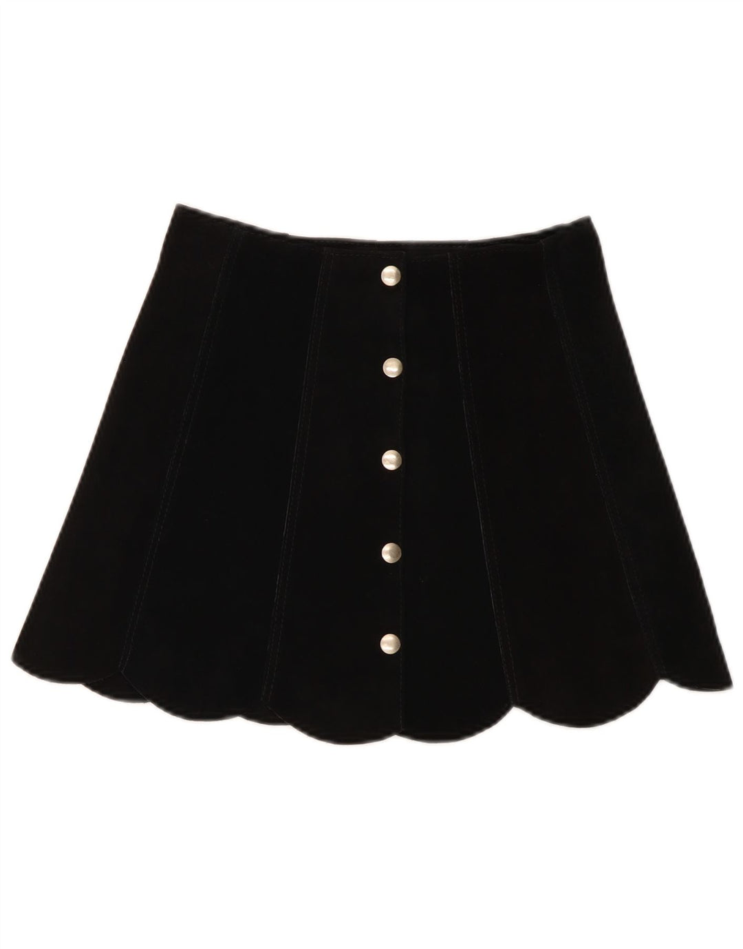 Fusta mini de piele intoarsa pentru femei VINTAGE W26 Small Black