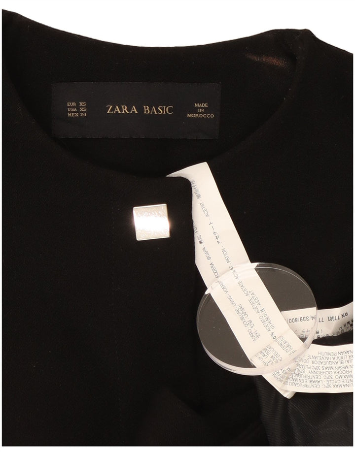 Jachetă pentru femei Zara Crop 1 Button Blazer UK 6 XS Acetat negru