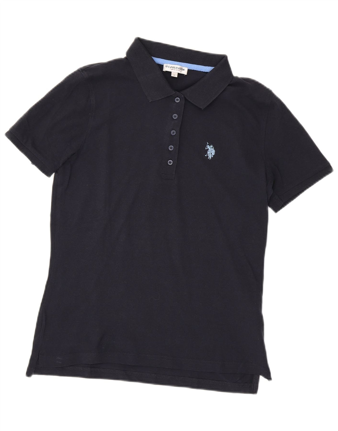 U.S. POLO ASSN. Tricou polo pentru femei UK 14 mare din bumbac bleumarin