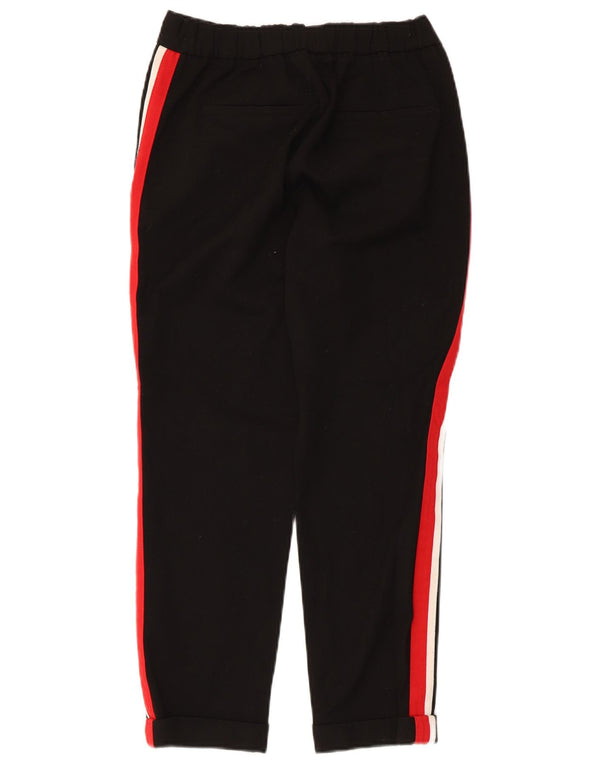 Pantaloni chino drepți pentru femei Zara XS W24 L24 Poliester color bloc negru