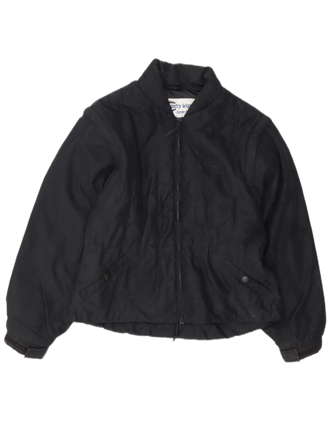 Bomber vintage pentru bărbați UK 36 Poliester negru mic