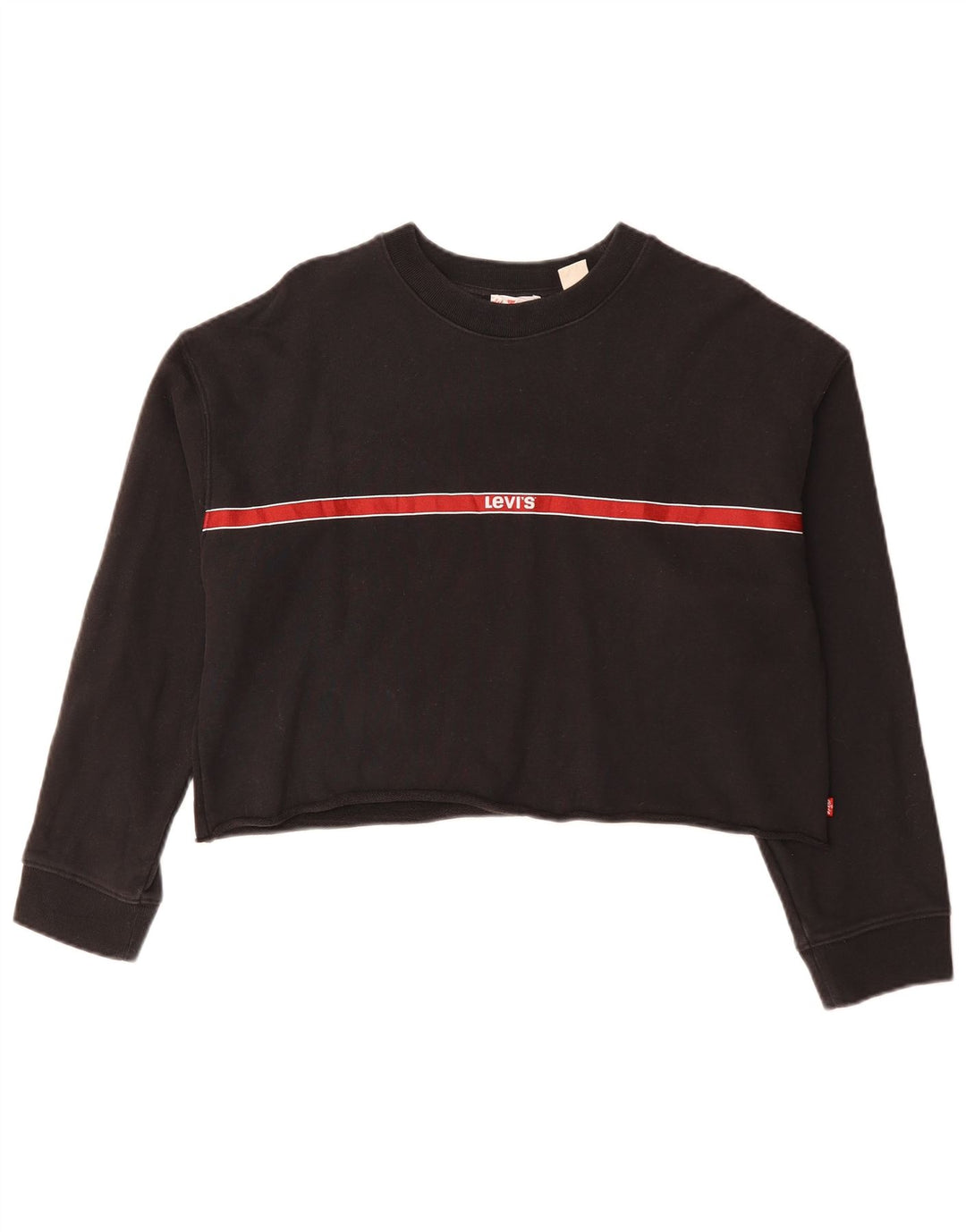 Levi's Pulover oversize Crop pentru femei UK 10 Bumbac negru mic
