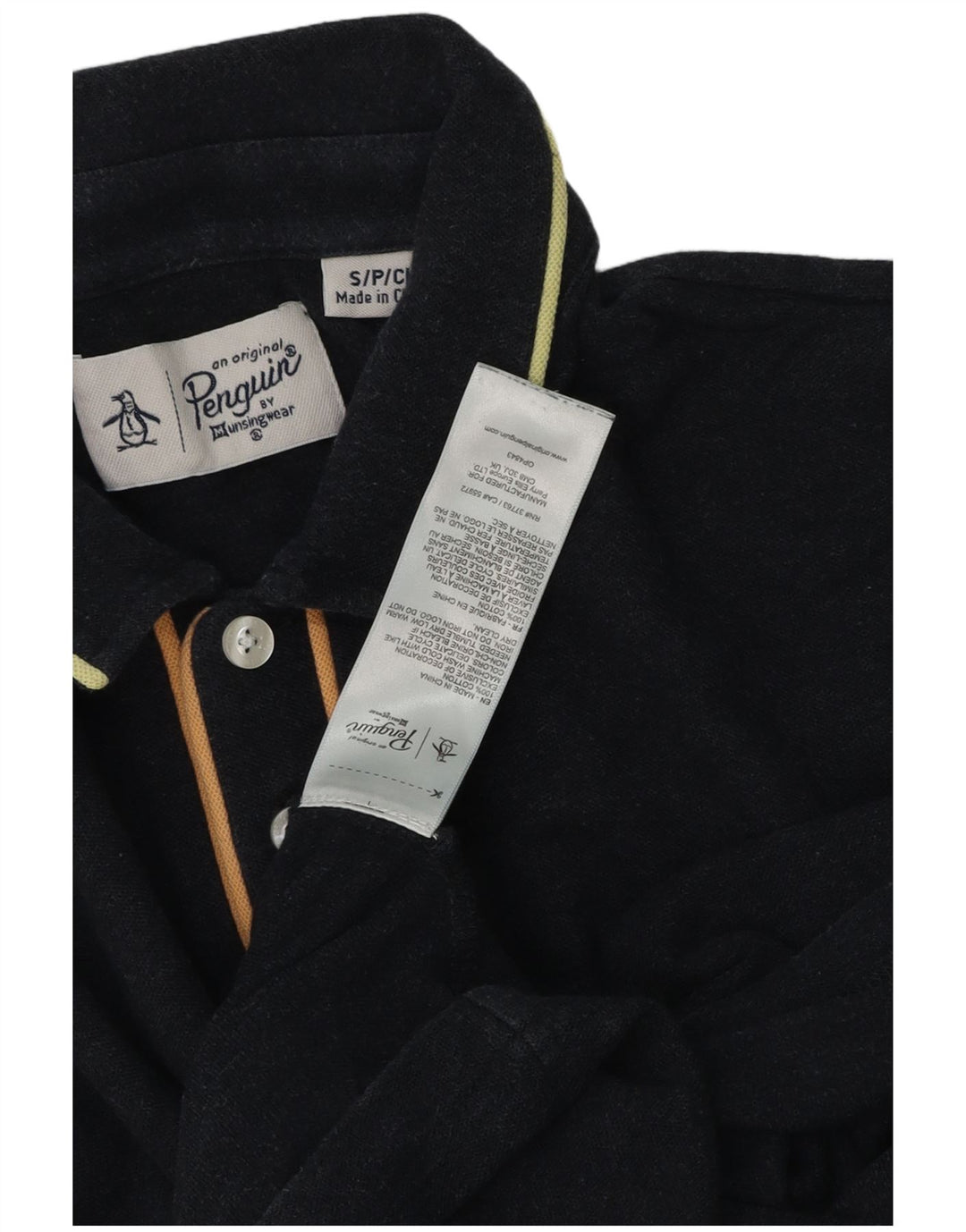 Tricou polo pentru bărbați Penguin, bumbac gri mic