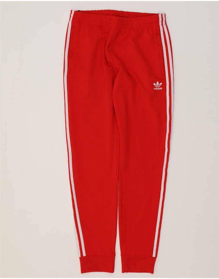 Pantaloni de trening pentru bărbați Adidas Pantaloni de jogging Poliester roșu mediu