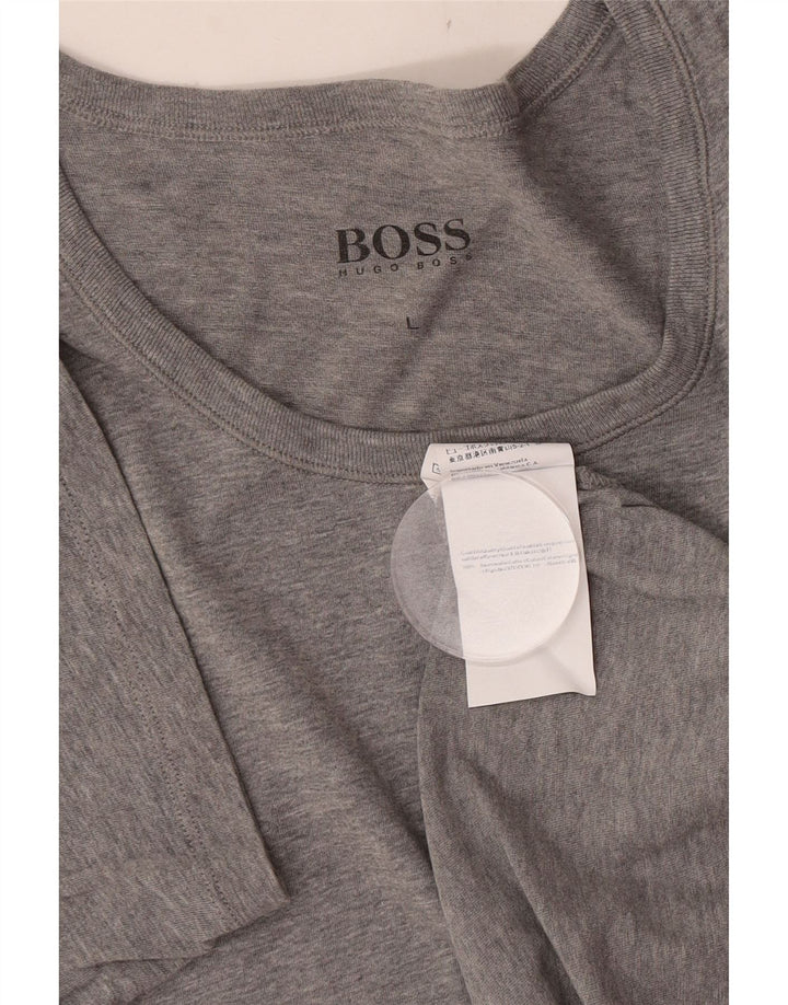 Tricou pentru bărbați Hugo Boss Top mare din bumbac cu pete gri