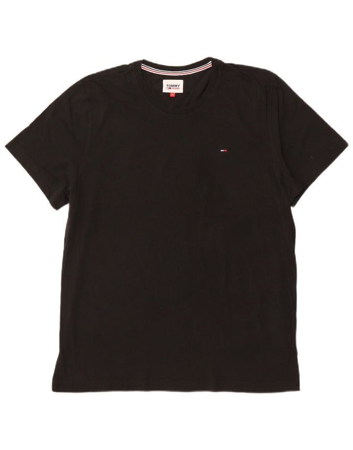 TOMMY HILFIGER Tricou Bărbați Top XL Bumbac Negru