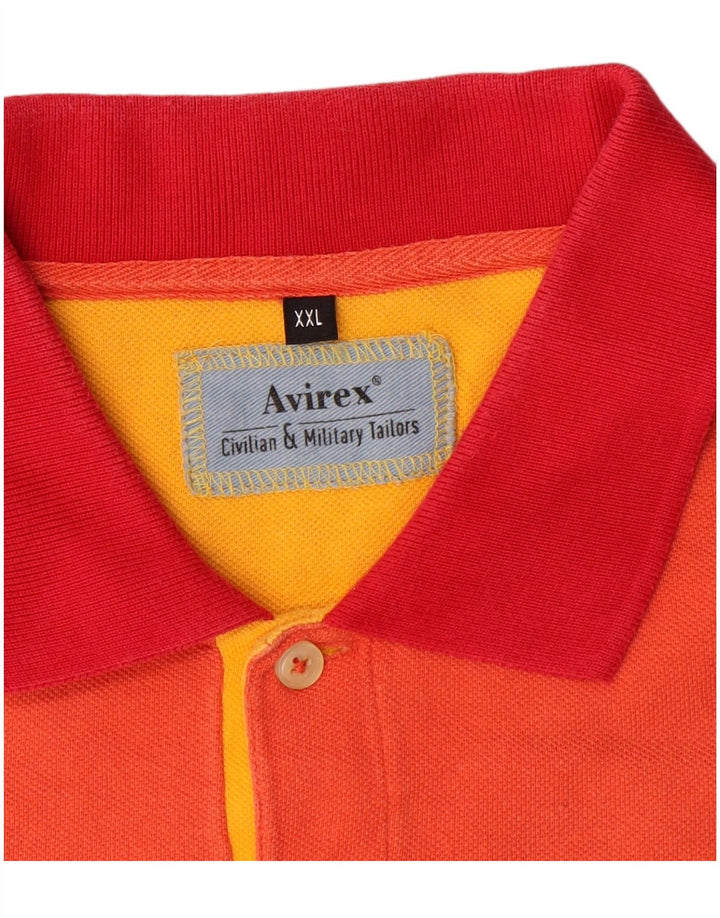 Tricou polo Avirex pentru bărbați 2XL bumbac portocaliu