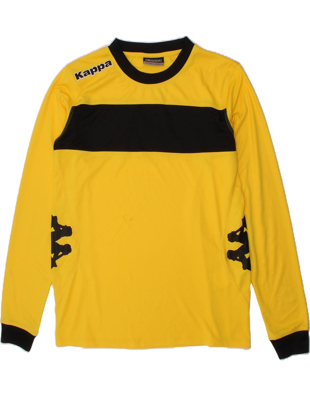 KAPPA Boys Graphic Top Long Sleeve 13-14 Years Yellow Polyester Vintage Kappa and Second-Hand Kappa from Messina Hembry 