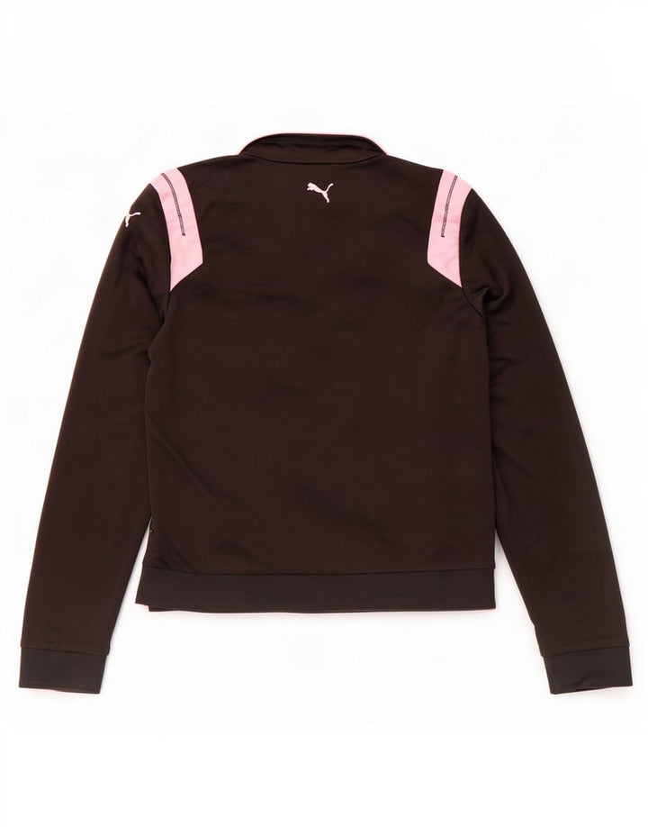 Jachetă de top pentru trening Puma pentru femei UK 10 Small Black Colorblock