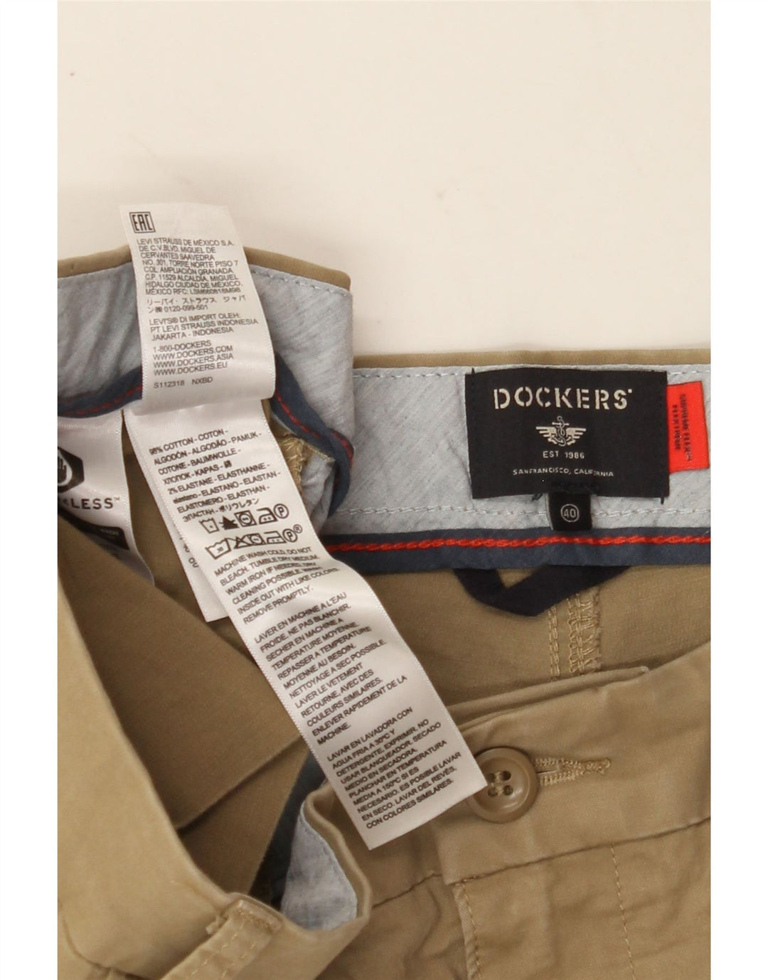 DOCKERS Mens Chino Shorts W40 XL Brown Cotton Vintage Dockers and Second-Hand Dockers from Messina Hembry 