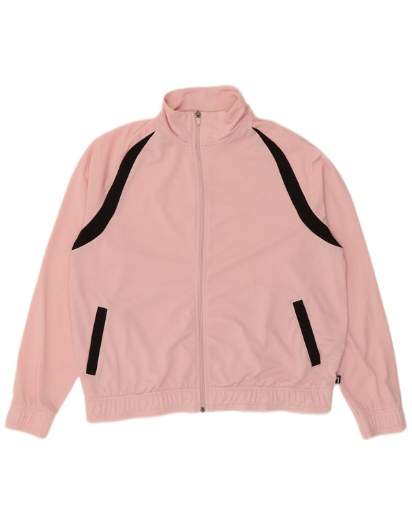 Jachetă de trening supradimensionată Puma pentru femei UK 16, mare, roz colorblock