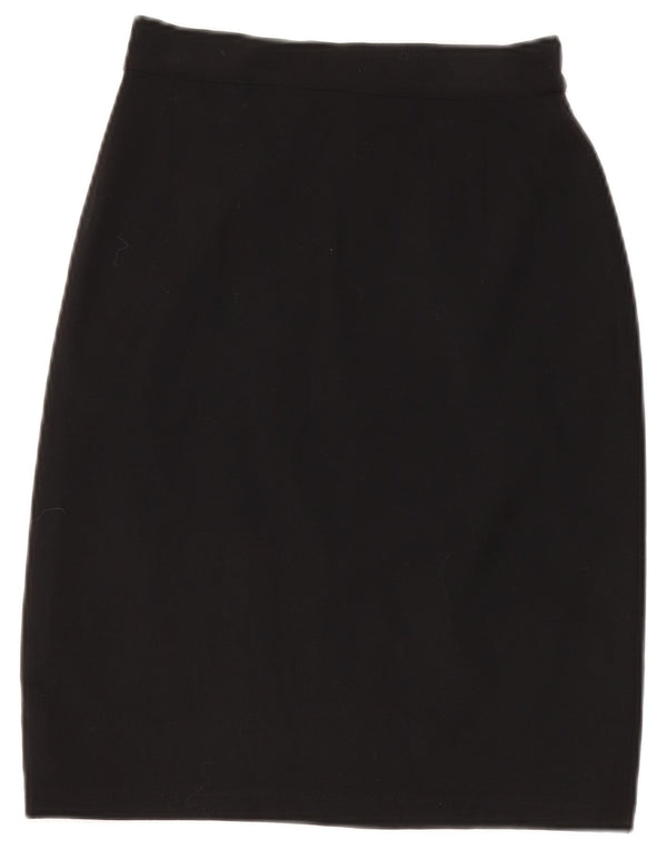 Fusta creion pentru femei Max Mara cu talie înaltă UK 14 mare W28 Lână neagră