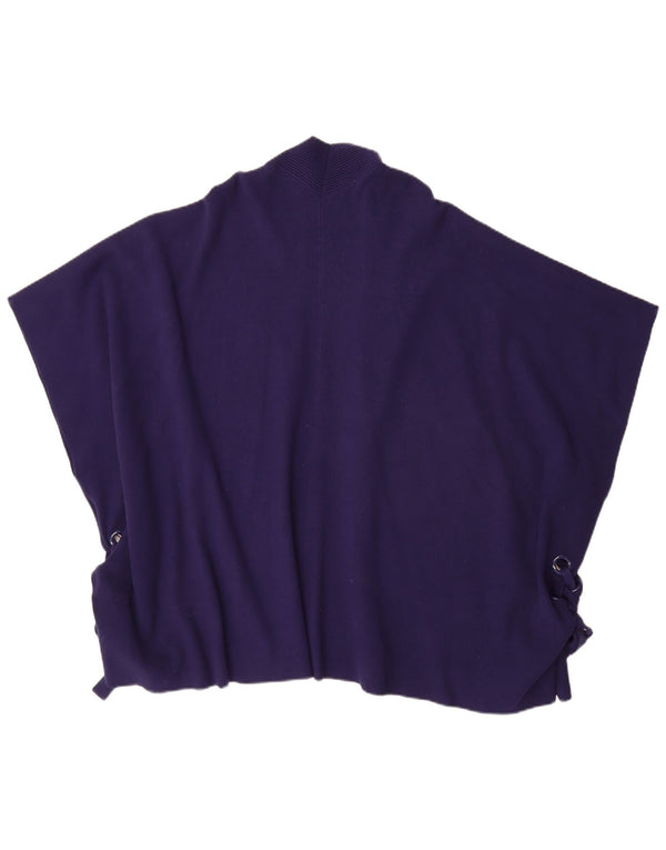 Karen Millen Pulover Cape Cardigan pentru femei UK 14 Medium Bleumarin Viscoza