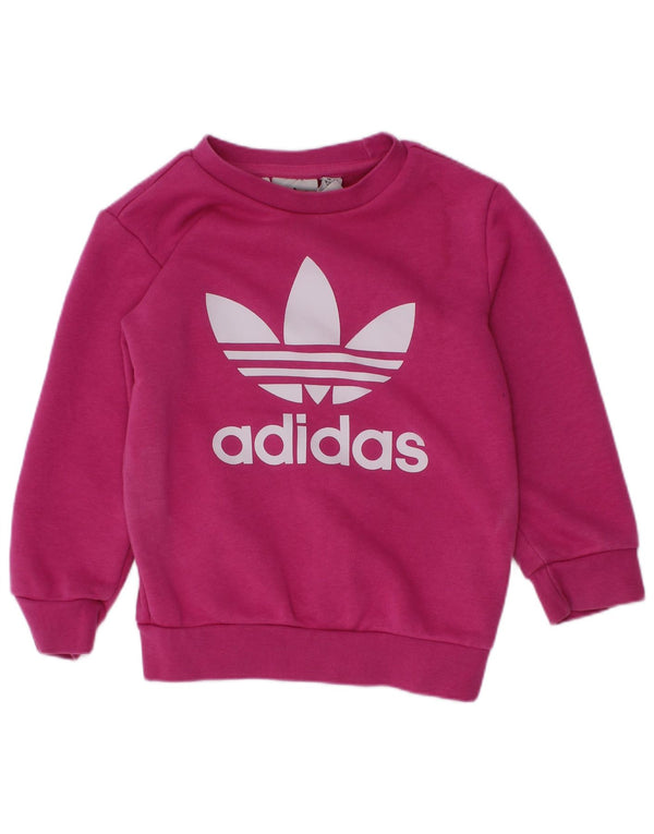Trening complet Adidas Bebeluși Fete 18-24 Luni Roz Bumbac