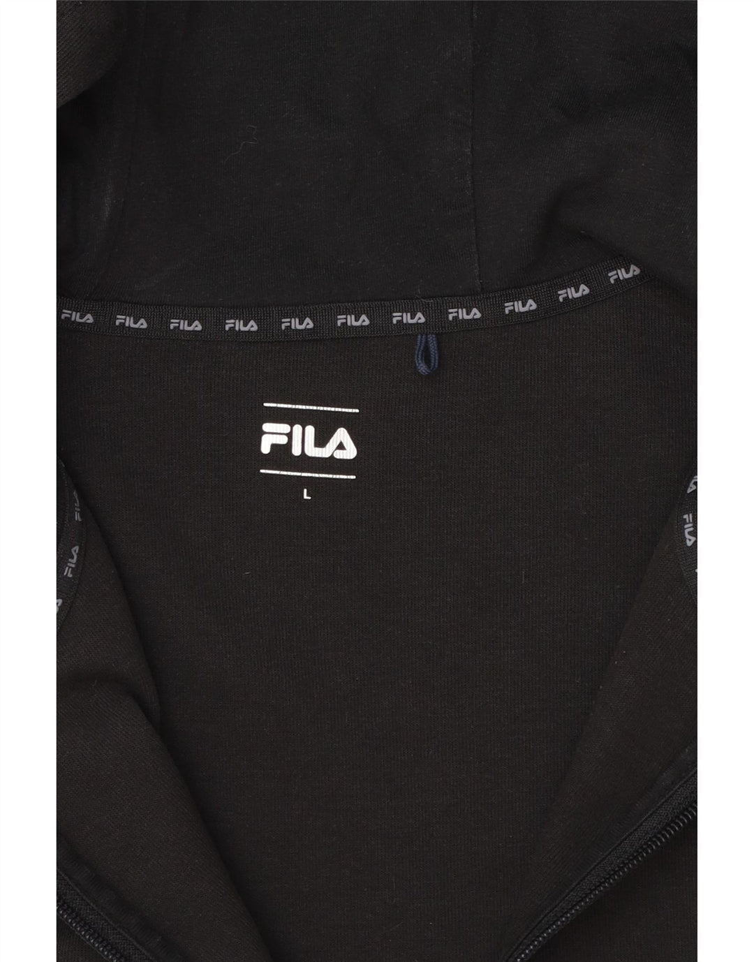 Pulover Fila pentru bărbați, cu fermoar, mare, negru, color block
