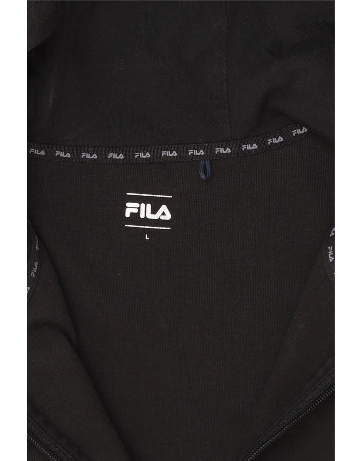 Pulover Fila pentru bărbați, cu fermoar, mare, negru, color block