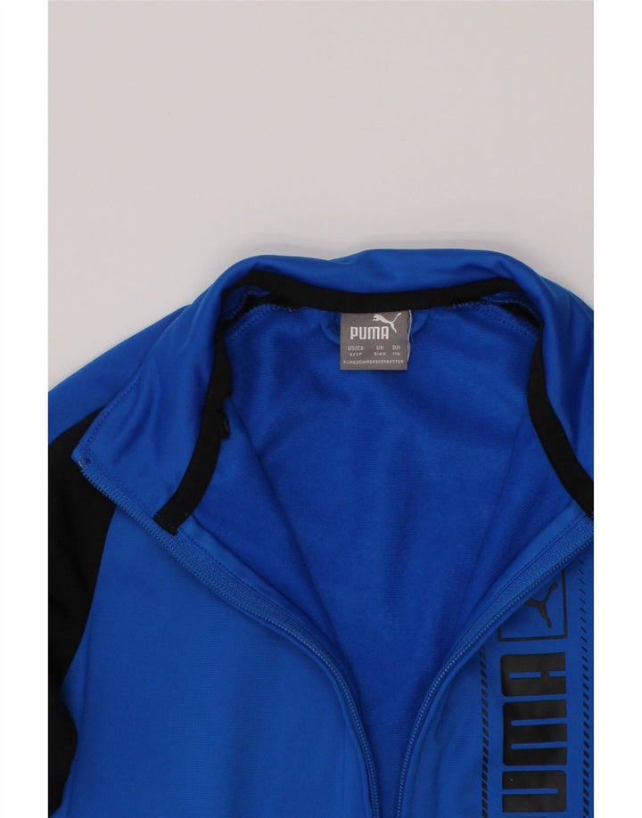 Jachetă de trening cu grafică Puma pentru băieți 5-6 ani, albastru, color block