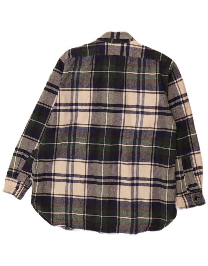 Cămașă de flanel pentru bărbați L.L.Bean, bumbac cu carouri verde mediu