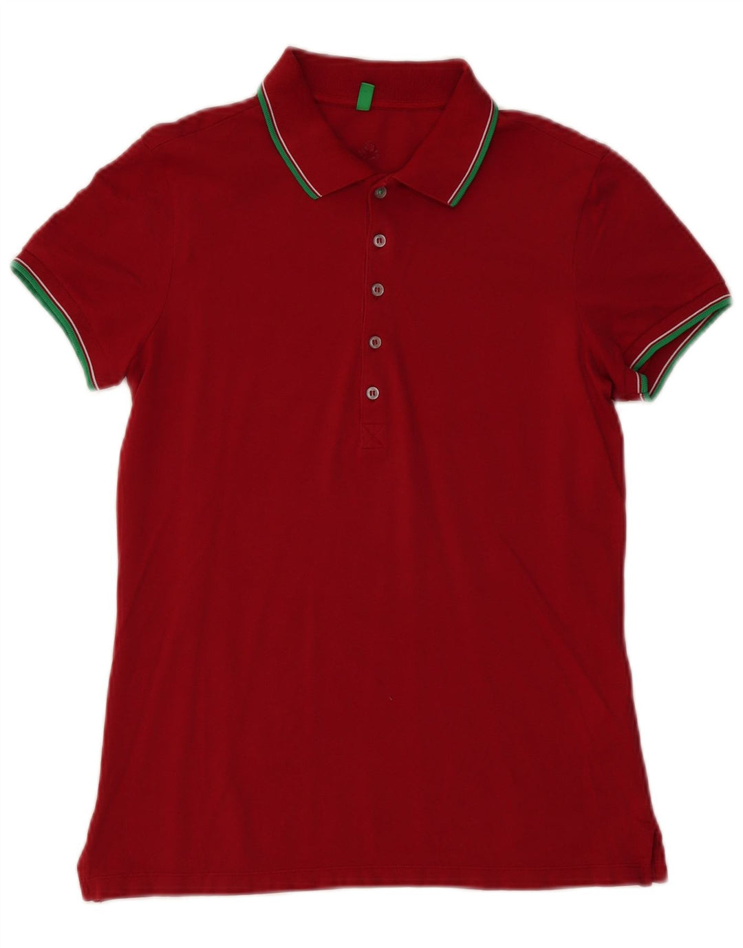 Tricou polo pentru bărbați Benetton, bumbac roșu mic
