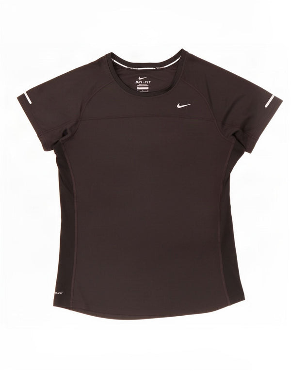 Tricou Nike Dri Fit pentru femei Top UK 12 Medium Negru Poliester