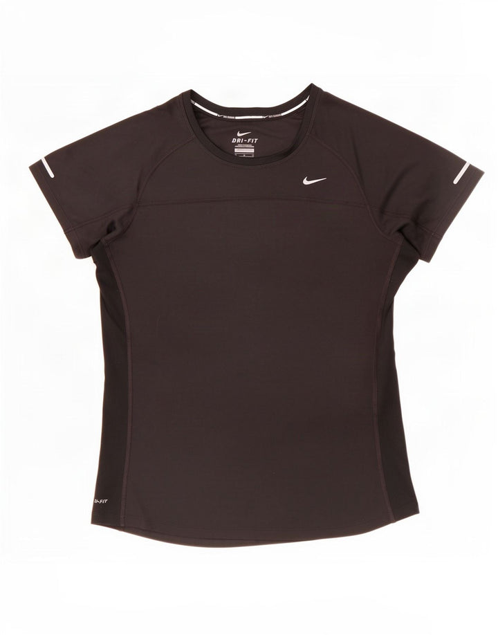 Tricou Nike Dri Fit pentru femei Top UK 12 Medium Negru Poliester