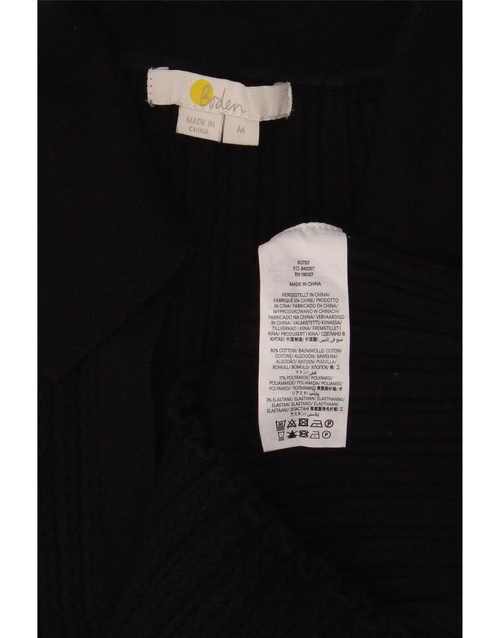 Tricou polo Boden pentru femei UK 12, bumbac mediu negru