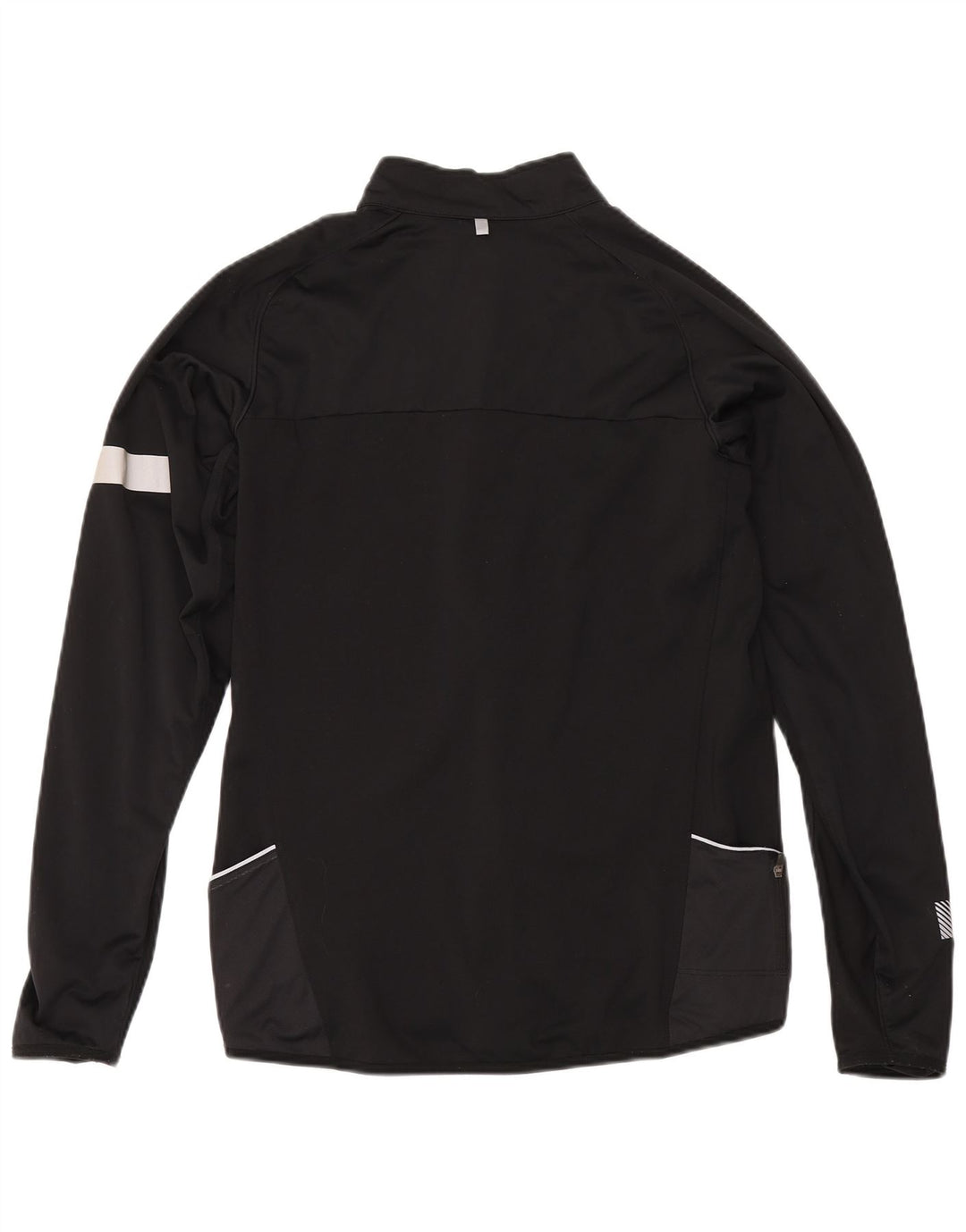 NIKE Mens Dri Fit Tracksuit Top Jacket Medium Black Colourblock Polyester