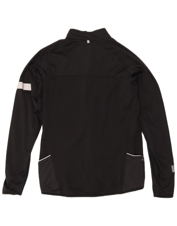 NIKE Mens Dri Fit Tracksuit Top Jacket Medium Black Colourblock Polyester