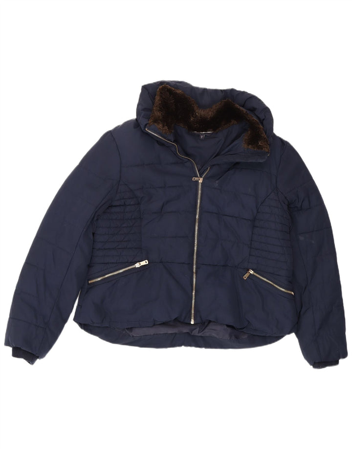 Jachetă căptușită pentru femei Marks & Spencer UK 16 mare, poliester bleumarin
