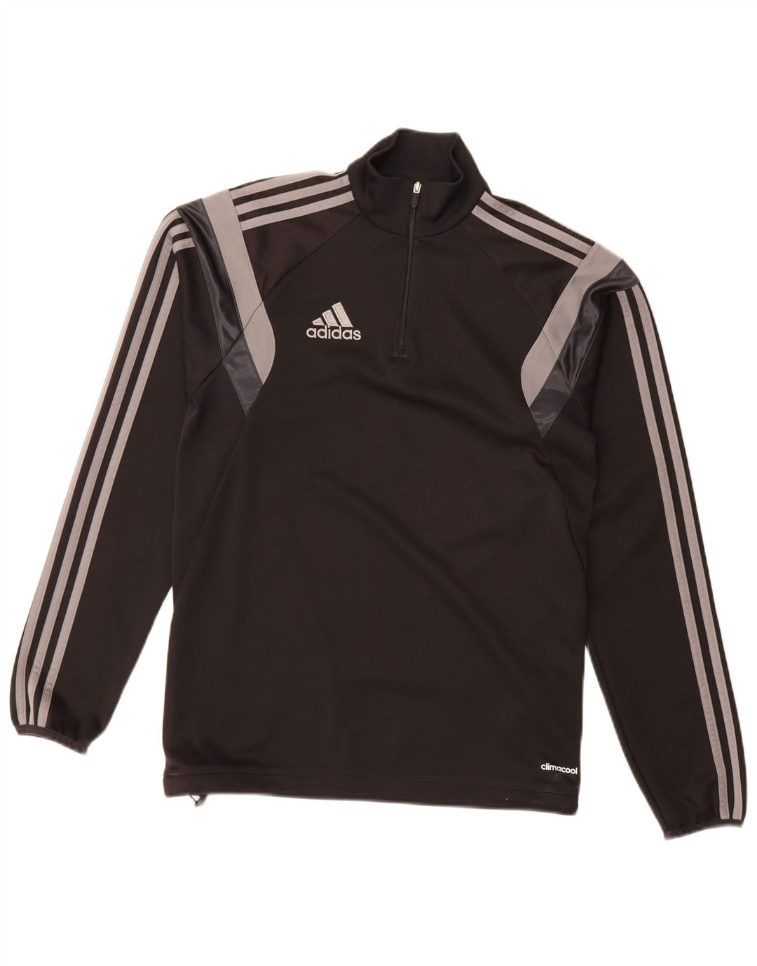 Top de trening Adidas Climacool Zip Neck Pullover XS Negru Colorblock