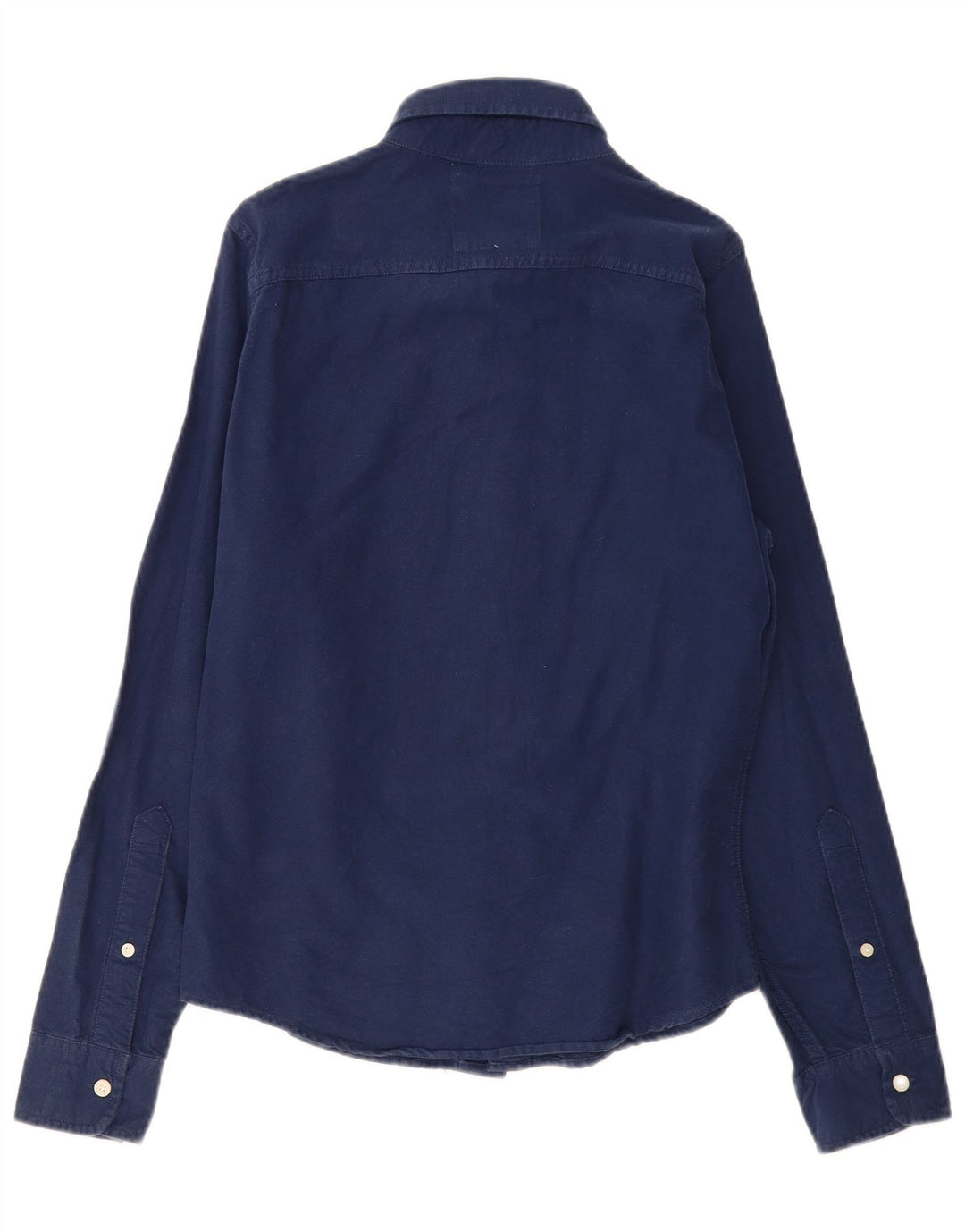 Cămașă pentru bărbați HOLLISTER Mică, albastru bleumarin, bumbac