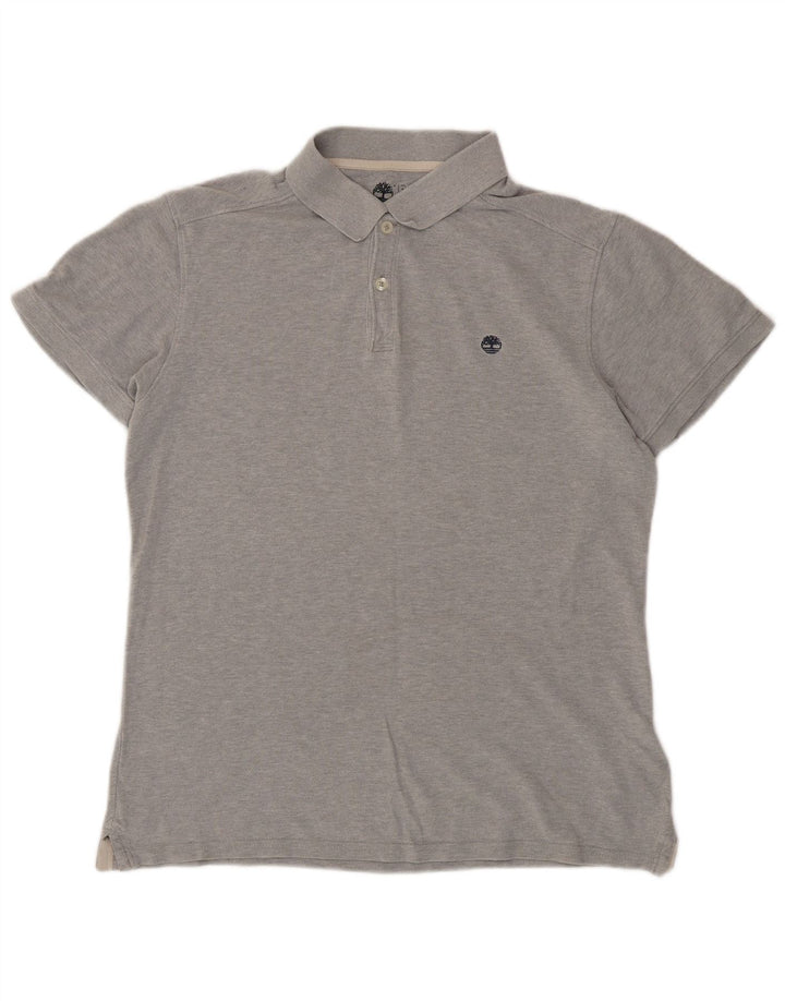 Tricou polo TIMBERLAND pentru bărbați, bumbac, gri mediu