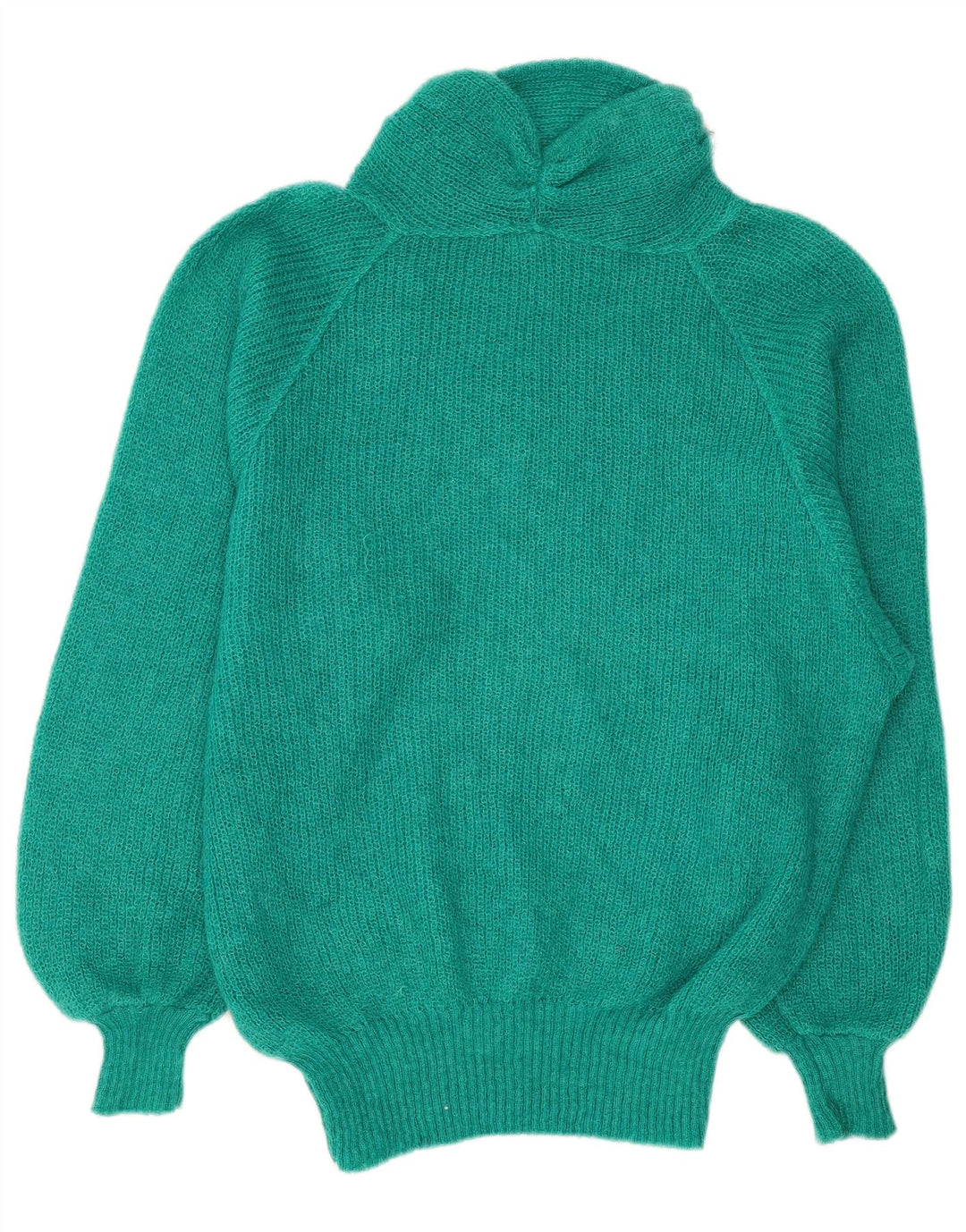 Pulover vintage cu gât țestoasă supradimensionat pentru femei UK 18 XL verde