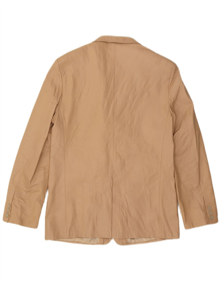 Jachetă vintage pentru femei cu 2 nasturi, UK 14, Bej mediu