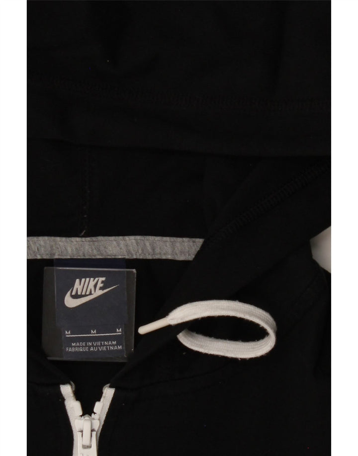 NIKE Womens Zip Hoodie Sweater UK 12 Medium Black Vintage Nike and Second-Hand Nike from Messina Hembry 