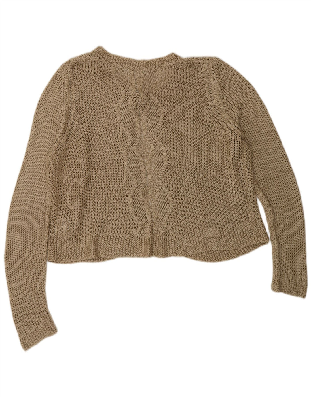 Pulover cardigan supradimensionat pentru femei Marks & Spencer UK 16 mare bej acrilic