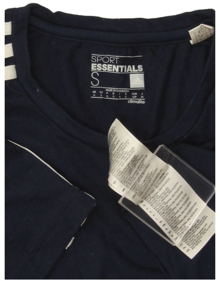 Tricou Adidas Climalite pentru bărbați Top mic, poliester bleumarin